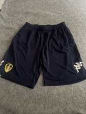 Leeds United Football Shorts Player Issue XL Blue Kappa Training