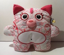 Inkoos Blingoo Pink And White Kitty Cat Plush Soft Toy Animal Draw Wash Redo