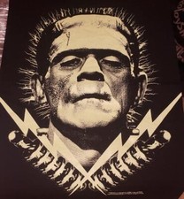Frankenstein Bolts Yellow Tone Shirt Black
