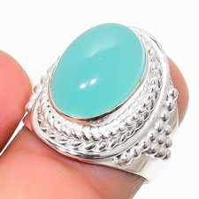 Aqua Chalcedony Gemstone 925