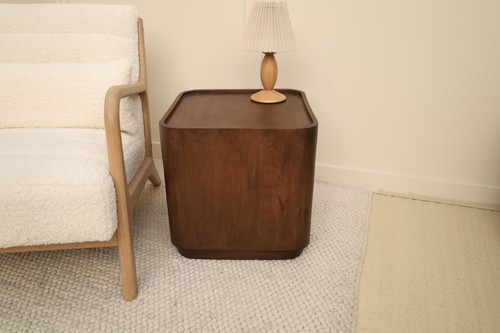 Dark wood square - dark, table