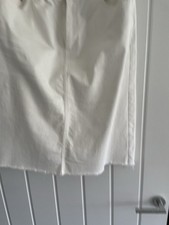 M&S White Cotton Denim Skirt