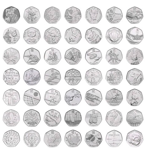 50p coin rare collectible - coin,