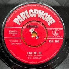 The Beatles Love me do UK 1st 7" red Parlophone 45-R 4949 1N/1N ZT GA / ZT T