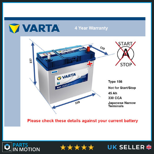 Battery fits honda civic - battery,