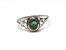 925 Sterling Silver Oval Mother of Pearl / Paua / Pink Shell Ring