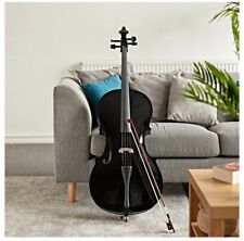 Student 1/2 Size Cello with Case by Gear4music Black