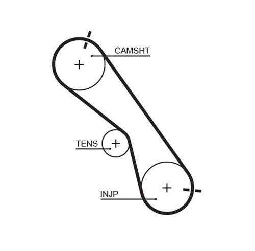 Gates timing belt - belt, toyota