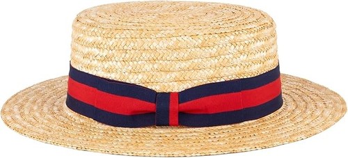 Classic straw boater hat - boater,