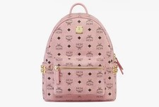 MCM Pink Mini Backpack Visetos