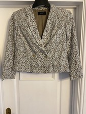 Paul Smith Black Label Womens Lace Duck Egg Blue Blazer cropped jacket 44 uk 14