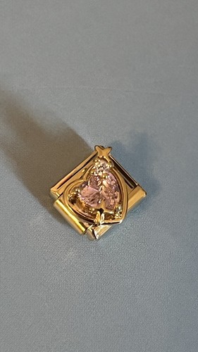 Italian gold charm pink - gold,