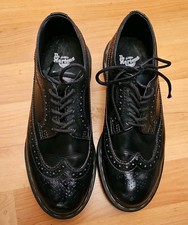 Dr. Martens Brogue Oxfords Men’s Black Suitable Vegan Wingtip Shoes Doc Marten