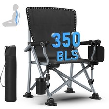 Black Portable Camping Chair