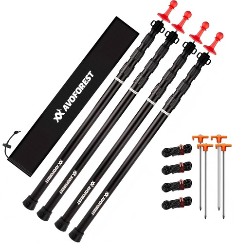 Tent poles telescoping tarp - poles,