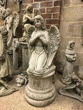 Large kneeling Angel Statue Garden or home concrete stone Ornamnets sculpture