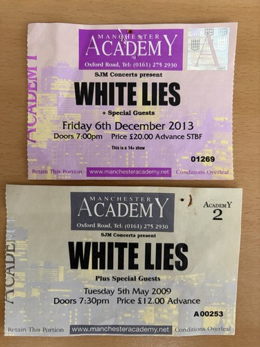 White lies ticket stubs - white,