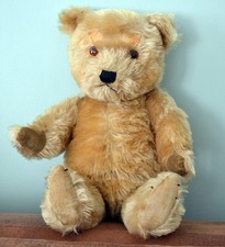 LOVELY ANTIQUE CHILTERN VINTAGE BEAR  HUGMEE CHUNKY  15.5" 40cm called MAX
