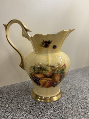 Aynsley orchard gold jug - aynsley, ewer