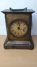 Antique French Brass Mechanical Mantel Carriage Clock *READ DESCRIPTION*