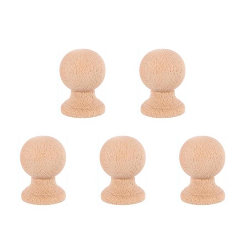 5pcs reusable wood finials for - wood,