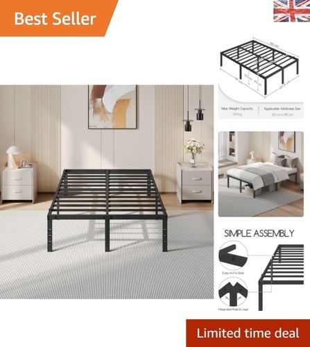 Double platform bed frame - bed,