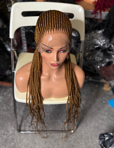 Full lace braided - wig, honey