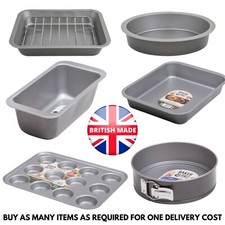 NEW Baker & Salt Non Stick Cooking Oven Tins Trays Pans Roasters - HUGE CHOICE