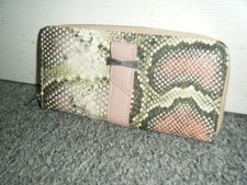 Nica Multi Coloured Snake Skin Effect Faux Leather Purse