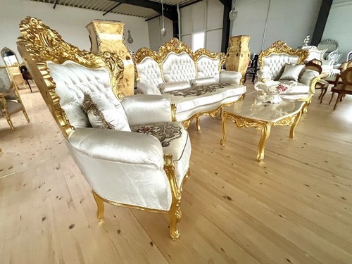 Sofa set beige french - sofa, louis