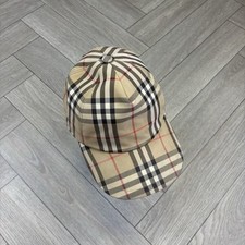 Burberry Men's Beige Cream Nova Check Baseball Cap size XS men’s 
