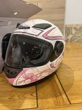 NITRO DYNAMO WHITE PINK FULL FACE MOTORCYCLE MOTORBIKE CRASH HELMET