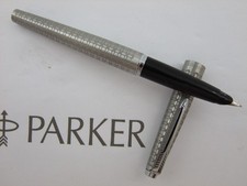 Mint Parker 45 Harlequin Grey Circlets, Medium SS Nib, Serviced (M50)