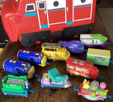 10 x Chuggington Toy Trains with Carrier