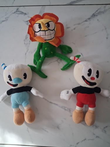 3pcs cuphead mugman carney - 3pcs,