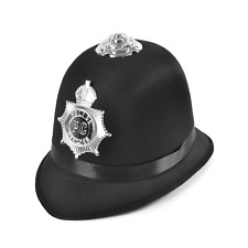 New British Traditional PC Police Bobby Custodian Helmet Fancy Dress Hat Accesso
