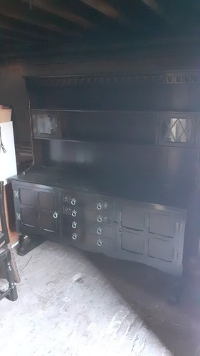 Dark tudor style welsh dresser - dark,