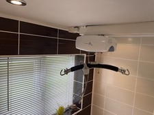 Ceiling track hoist installed - track,