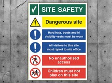Construction Site Safety Signs ~~ 5mm Plastic Sign - Building / Warning ~ SS3