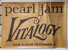 Pearl Jam Vitalogy Poster Original Rare Vintage Circa 1994 100w x 70h cm approx'