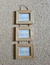 Wooden Triple Photo Frame 4x3