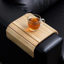 Flexible wooden sofa arm tray - wooden,