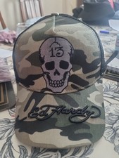 Ed Hardy Camo Skull  13 Trucker Baseball Cap (RARE)