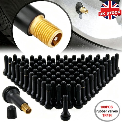 100pcs tr414 black rubber - black,