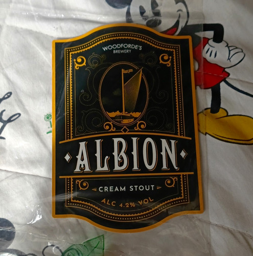 Albion cream stout beer pump - albion,