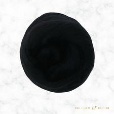 Raven Black Corriedale Top
