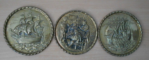 Brass embossed themed wall