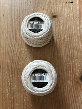 2 x DMC Cotton Perle 8 Thread - 10g - ECRU