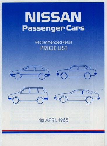 Nissan prices options 1985 - nissan, &