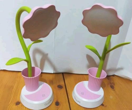 Pair flower bedside lamps - pair,